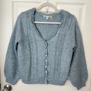C&C California Women's Blue Cardigan Sweater